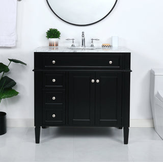 36 inch Single bathroom vanity in Black