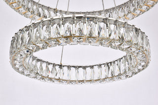 Monroe 28 inch LED double ring chandelier in gold