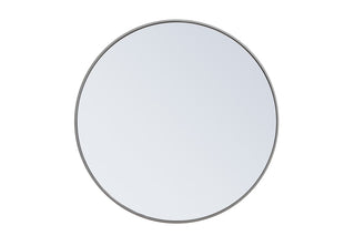 Metal frame round mirror 32 inch Grey