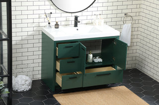 42 inch Single bathroom vanity in Green