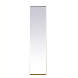 Metal frame rectangle mirror 14 inch in Brass