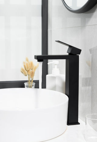 Jakob Single Hole Single Handle Bathroom Faucet in Matte Black