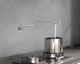 Gabriel Wall Mounted Pot Filler in Brushed Nickel