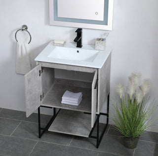 24 inch  Single Bathroom Vanity in Concrete Grey