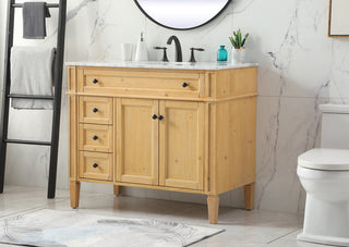 40 inch Single bathroom vanity in natural wood