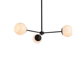 Briggs 32 inch pendant in black with white shade