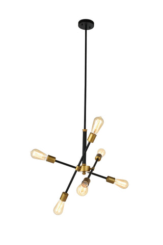 Axel 6 Lights Black Pendant