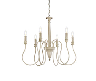 Flynx 6 lights pendant in weathered dove