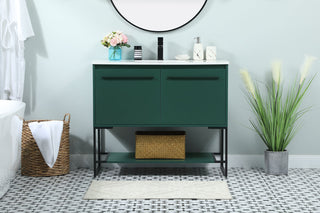 40 inch Single bathroom vanity in green