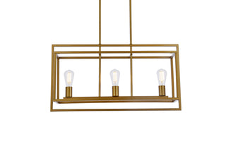 Voir 3 lights pendant in brass