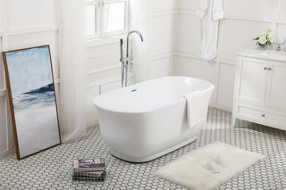 59 inch soaking bathtub in glossy white