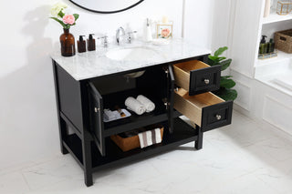 42 in. Single bathroom vanity set in Black