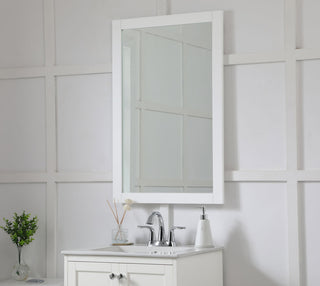 Aqua rectangle vanity mirror 24 inch in White