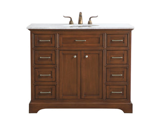 42 in. Single Bathroom Vanity set in teak