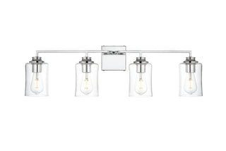 Ronnie 4 light Chrome and Clear Bath Sconce