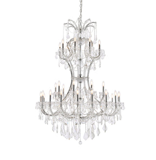 Maria Theresa 36 light Chrome Chandelier Clear Royal Cut Crystal