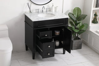 32 inch Single bathroom vanity in Black