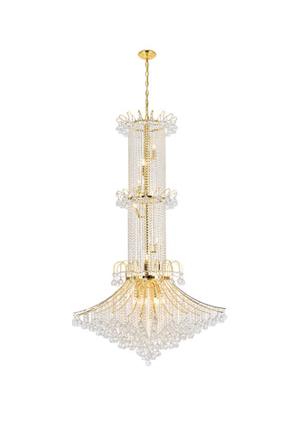 Toureg 20 light Gold Chandelier Clear Royal Cut Crystal