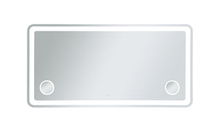 Lux 36in x 72in Hardwired LED mirror with magnifier and color changing temperature 3000K/4200K/6000K