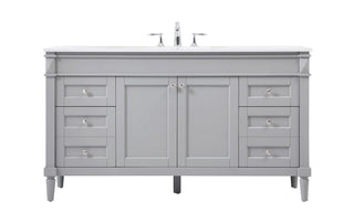 60 inch Single bathroom vanity in grey