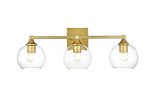 Foster 3 light Brass and Clear Bath Sconce