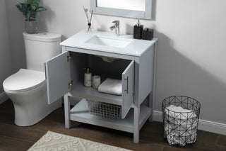 30 Inch SIngle Bathroom Vanity In Grey