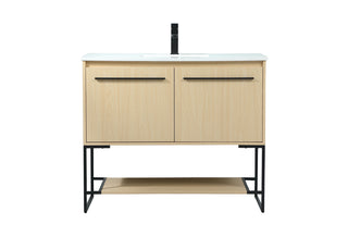 40 inch Single bathroom vanity in maple