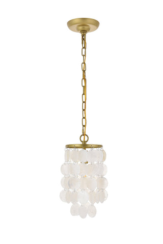 Selene 1 light Brass Pendant