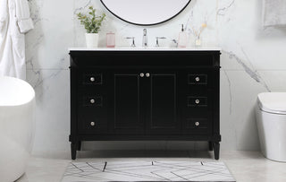 48 inch Single bathroom vanity in black