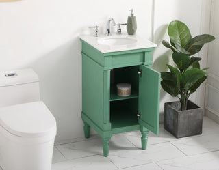 18.5 inch Single bathroom vanity in vintage mint