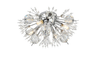 Vera 19 inch crystal starburst wall sconce in chrome