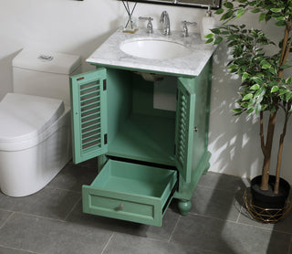 24 inch Single Bathroom Vanity in Vintage Mint