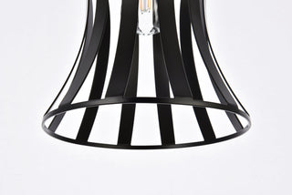 Lily 1 light pendant in black