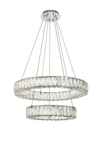 Monroe Integrated LED chip light Chrome Chandelier Clear Royal Cut Crystal