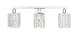 Phineas 3 light Chrome and Clear Crystals wall sconce