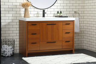 48 inch Single bathroom vanity in Teak