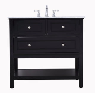 36 in. Single bathroom vanity set in Black