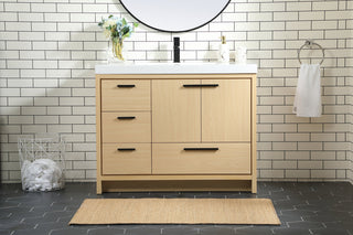 42 inch Single bathroom vanity in Maple