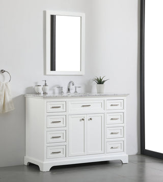 48 In. Single Bathroom Vanity Set In White