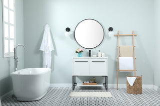 36 inch Single bathroom vanity in white