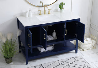 48 inch Single Bathroom Vanity in Blue