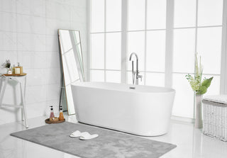 71 inch soaking roll top bathtub in glossy white