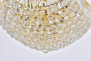 Corona 36 light Gold Chandelier Clear Royal Cut Crystal