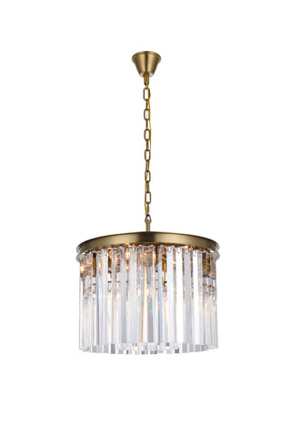 Sydney 20 inch round crystal chandelier in satin gold