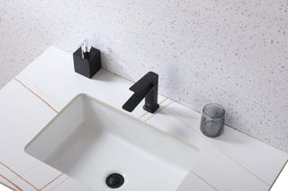 Lena Single Hole Single Handle Bathroom Faucet in Matte Black