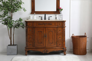 42 inch Single Bathroom Vanity in Teak