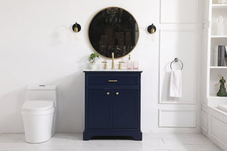 30 inch Single bathroom vanity in Blue