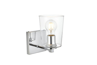 Kacey 1 light Chrome and Clear Bath Sconce