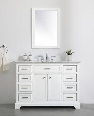 48 In. Single Bathroom Vanity Set In White