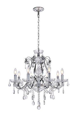 Voltaire Collection Chandelier D26 H25 Lt:8 Chrome Finish